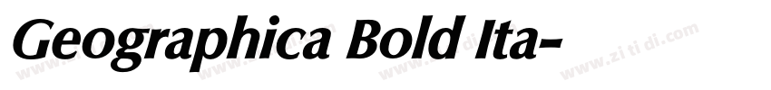 Geographica Bold Ita字体转换